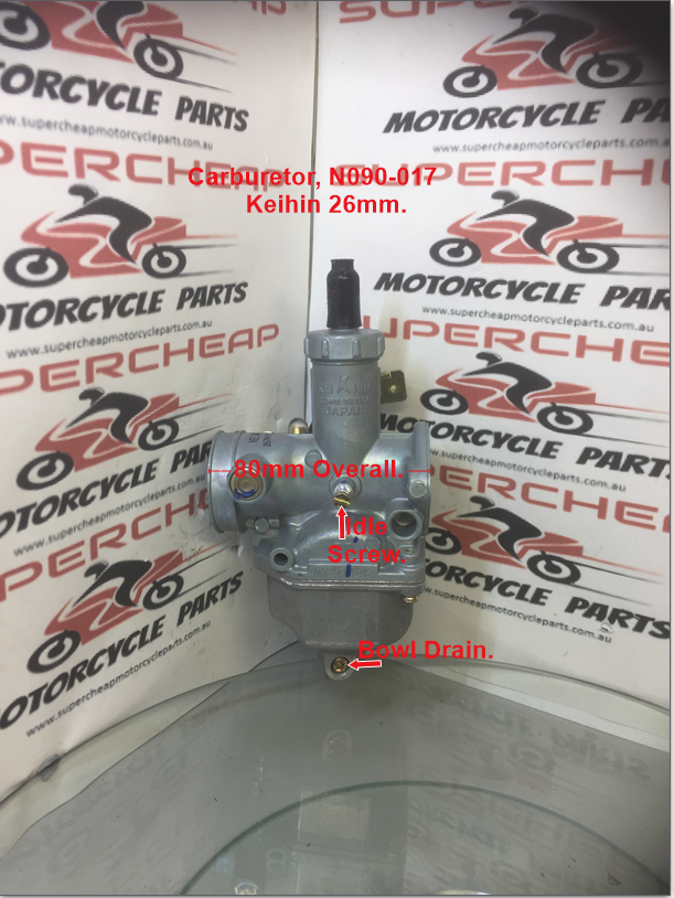 Carburetor, N090-017, 26mm, Fits GY6- ATVs, Lifan, Kazuma, Zuma, DHZ. image 2