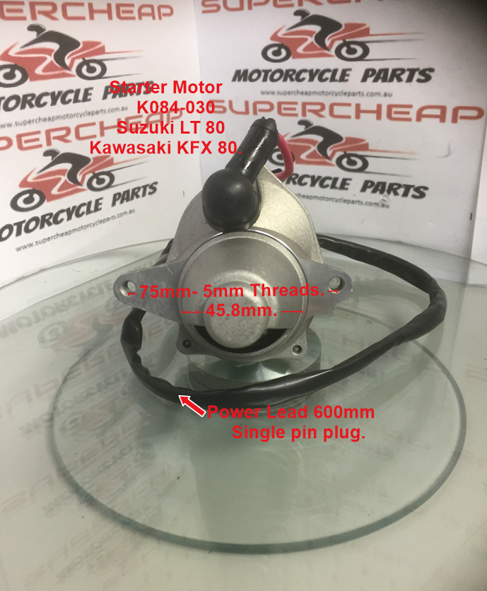 Starter Motor, K084-030, For Suzuki LT80, Kawasaki KFX80 ATVs and Others. image 1
