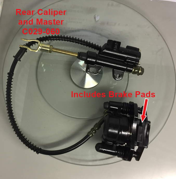 Rear Caliper, C029-060 includes Master Cylinder, brake pads and line. image 2