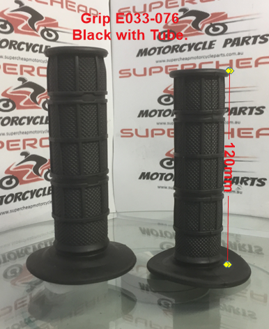Hand Grip, E033-076-B, Black with throttle tube, Pit Bikes, Dirt Bikes. image 1