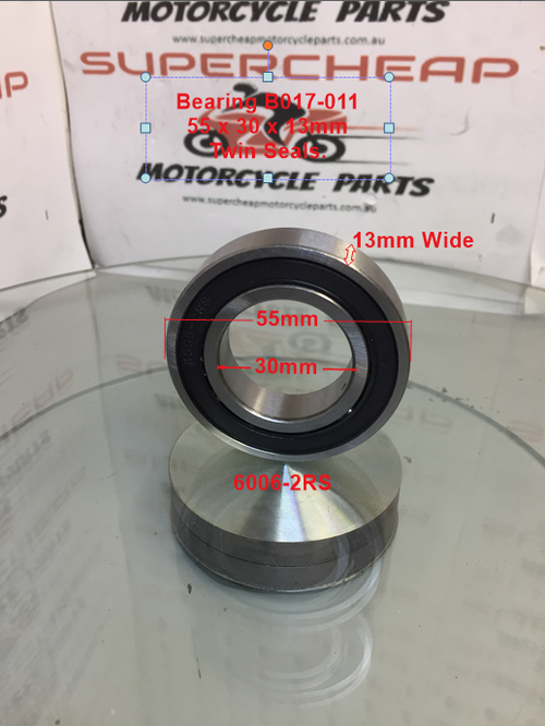Bearing, B017-011, 60062RS, 55mm x 30mm x 13mm, Twin Seals. image 0