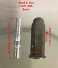Exhaust Stud and Nut combo, B021-005, 32 x 6mm. image 0