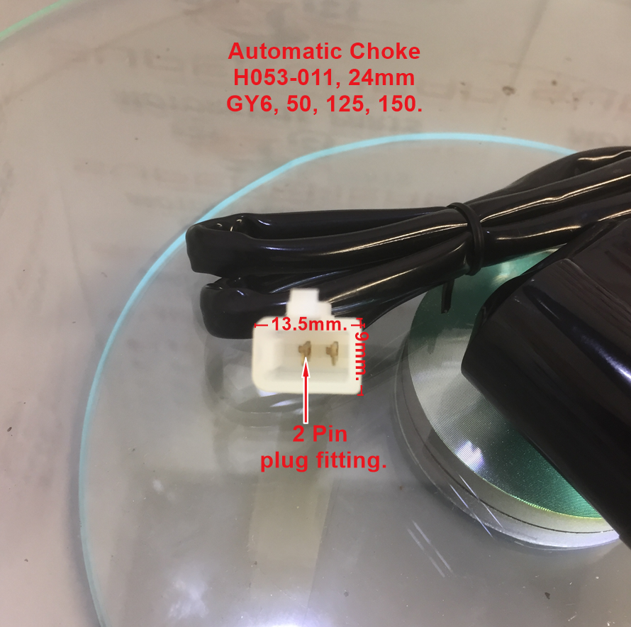 Automatic Choke Solinoid, H053-011, GY6, 24mm, 50-125-150cc Scooters. image 2