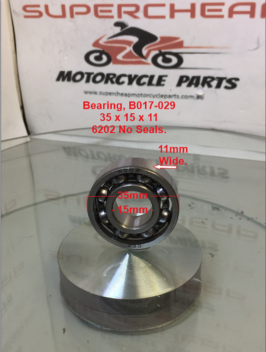 Bearing, B017-029, 35 x 15 x 11mm, 6202 Non sealed, image 0