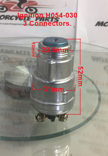 Ignition Switch, H054-030, Universal 3 wire, Key Start. image 2
