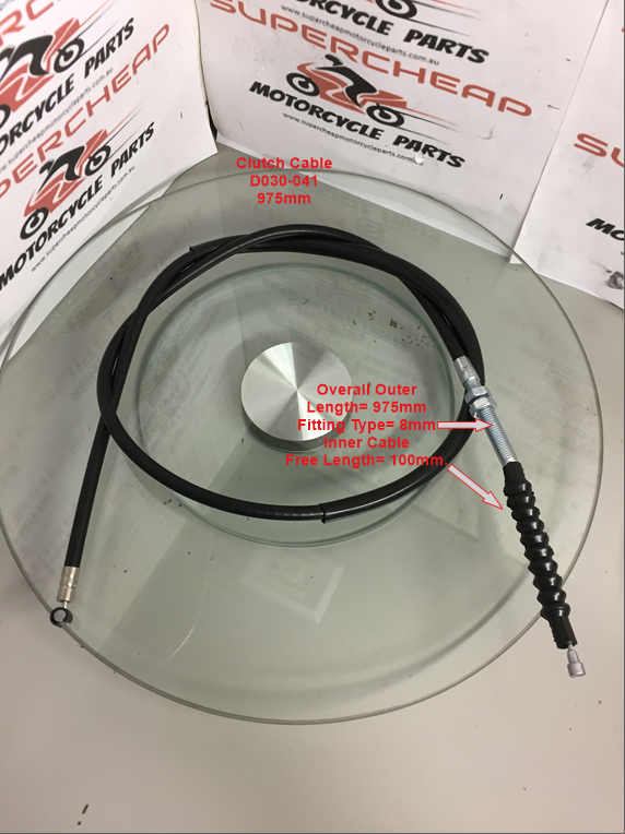 Clutch Cable, N030-041 975mm, Pit Bike, Dirt Bike, ATCs, Buggies, Go Karts. image 0