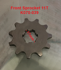 Front Sprocket, K070-039 11Tooth, 420 Pitch for a 17mm shaft. image 0