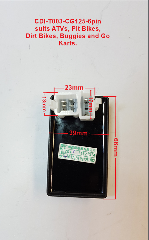CDI-T003-CG125-6pin, suits ATVs, Pit Bikes, Dirt Bikes, Buggies and Go Karts. image 0