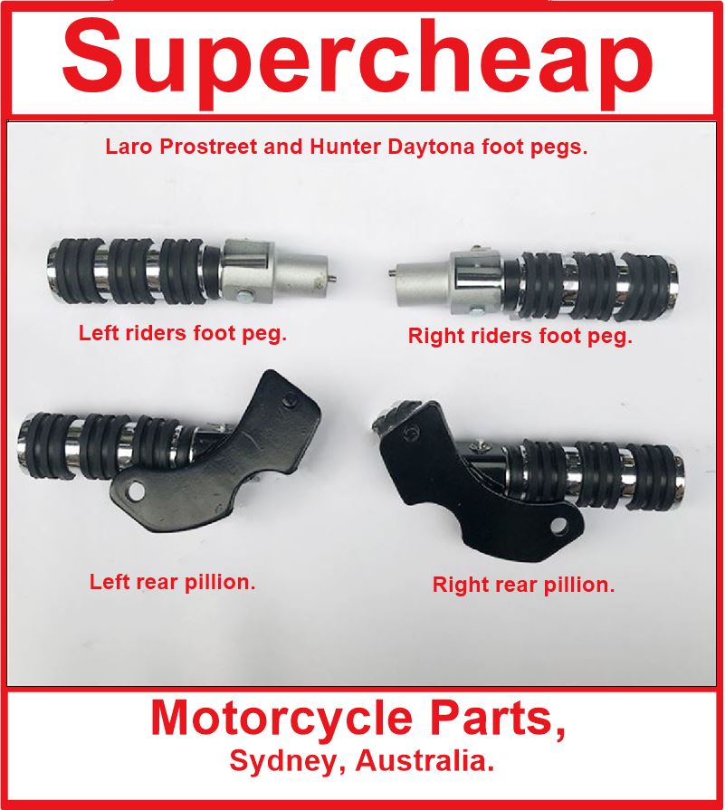 Laro-Hunter rider and pillion foot pegs. image 0