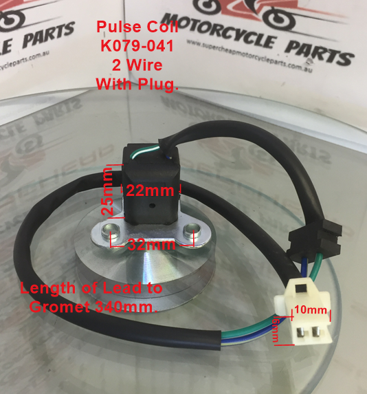 Pulse Coil, K079-041, 2 wire with Plug, CF Moto, GY6 250, ATVs and Buggies. image 0