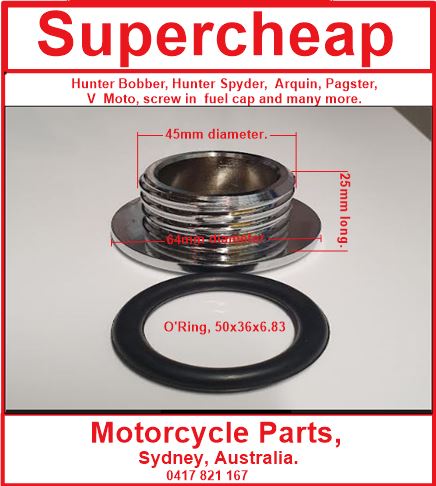 Hunter Bobber- Hunter Spyder, Pagsta, Arquin screw on fuel cap. image 0