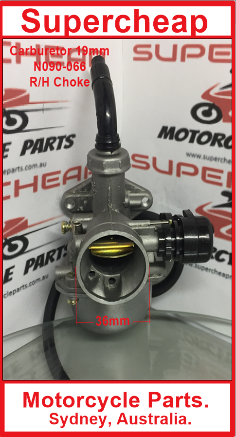 Carburetor, N090-066, 19mm, Honda CRF, R/Hand Choke, Pit Bikes, ATVs, Universal. image 1