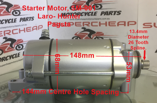 Laro-Hunter-Pagsta Starter Motor, SM-001, suits many Chinese units. image 0