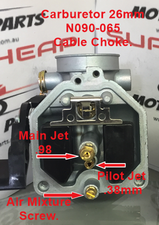 Carburetor, N090-065, 26mm,  Cable Choke. image 4