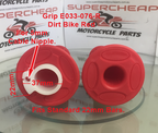 Grips, E033-076-R, Red Dirt Bike Hand Grips with throttle tube. image 0