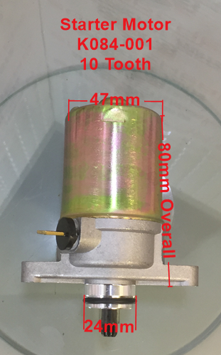 Starter Motor, K084-001, GY6 50cc, ATVs, Scooters, Go Carts, Buggies. image 2