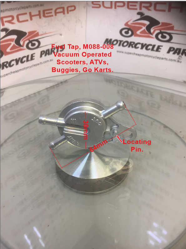 Fuel Tap, M088-008, Vacuum Operated, Scooters, ATVs, Stationary Engines. image 1