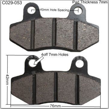 Brake Pads C029-053,  Pit bikes, Dirt bikes, ATVs, Scooters, Buggies & Go Karts. image 0