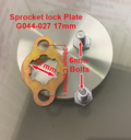 Sprocket Lock Plate G044-027, 17mm sprocket shaft diameter. image 0