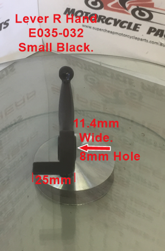 Brake Lever, E035-032, R/ Hand, Shorty, Scooters, Pit Dikes, Pocket Bikes image 2