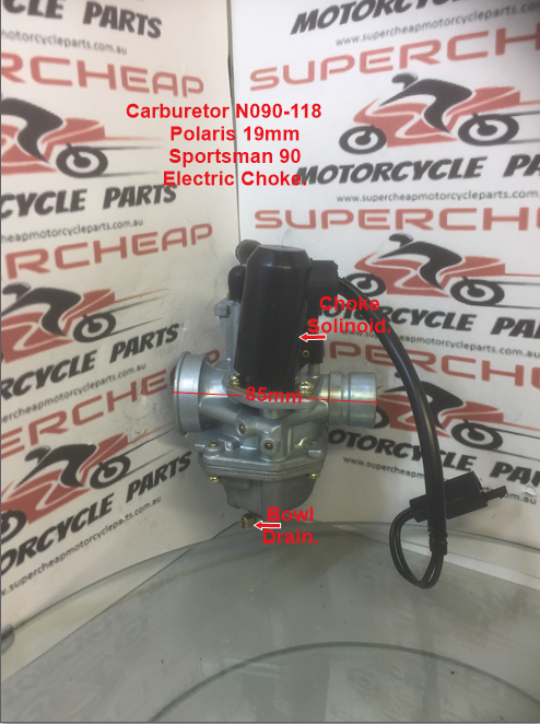 Carburetor, N090-118, Polaris 19mm, Scrambler and Sportsman 90 image 3