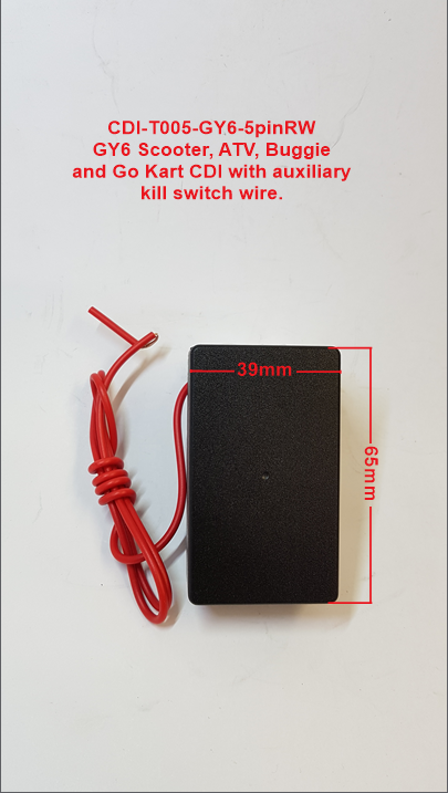 CDI-T005-GY6125-5pin-RW, Scooters, ATV's, Buggies, Go Karts, Pit Bikes. image 1