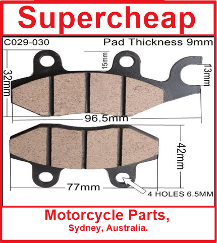 Laro/Hunter rear brake pads. Suits many Chinese units. image 2