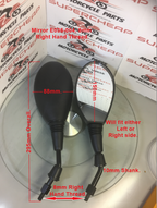 Mirrors, E036-004, 8mm Right Hand Thread, Universal. image 0