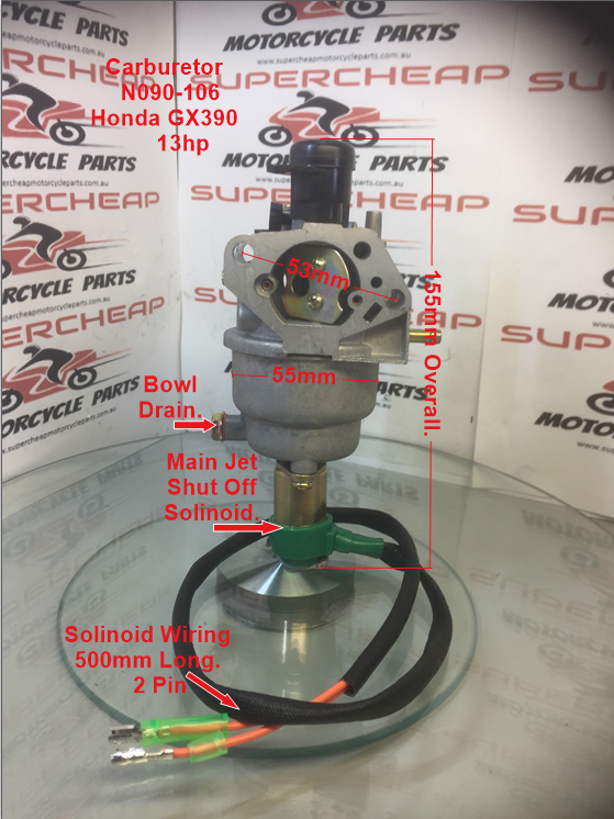 Carburetor, N090-106, 27mm, Honda GX 390, 13hp, Generators, Pumps. image 2
