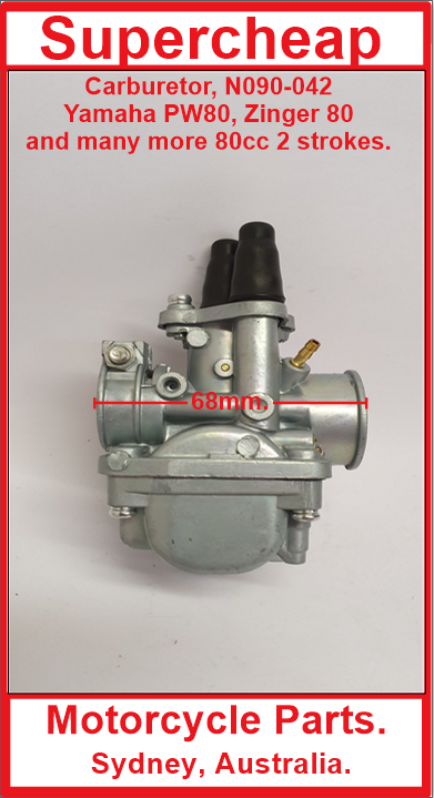 Carburetor, N090-042, Yamaha PW80, Zinger PY80 and many more 80cc 2 strokes. image 3