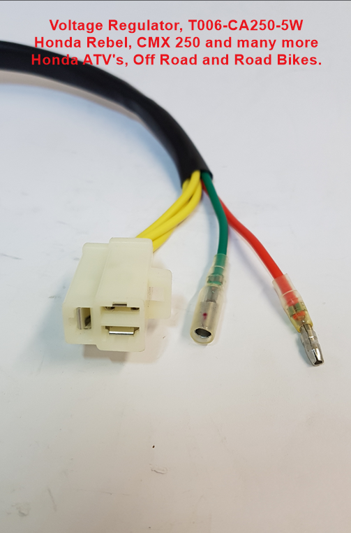 Voltage Regulator, T006-CA250-5W, Honda Rebel, CMX, ATV's, Dirt Bikes. image 2