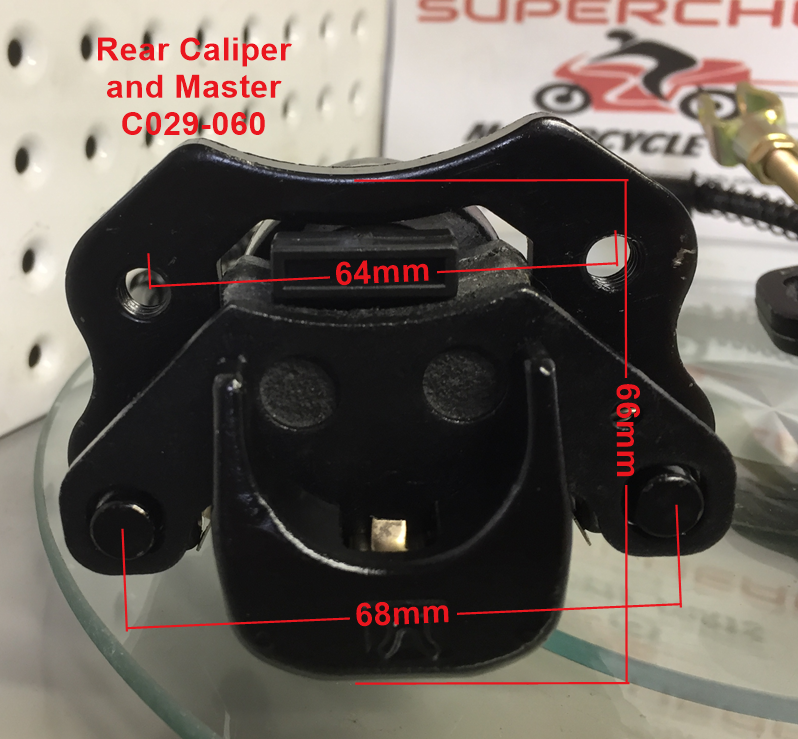 Rear Caliper, C029-060 includes Master Cylinder, brake pads and line. image 1