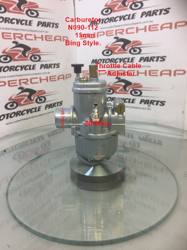 Carburetor, N090-112, 15mm, Bing Style, suits Puchs, Mopeds, scooters. image 2