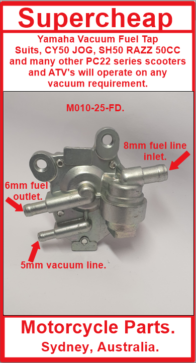 Yamaha vacuum fuel tap, CY50 ,Jog 50,  Razz 50 and ATV's. image 0