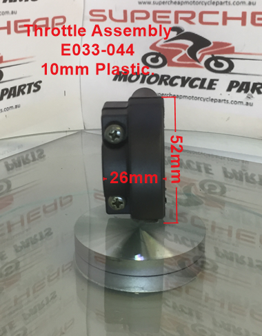 Throttle Assembly, E033-044, Straight Pull, 10mm, Plastic. image 0