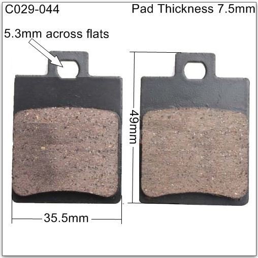 Brake Pad C029-044,  Pit bikes, Dirt bikes, ATVs, Scooters, Buggies & Go Karts. image 0
