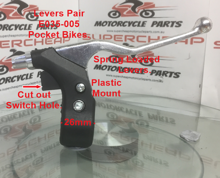 Brake & Clutch Levers, E035-005  and Mounts, Pocket Bikes and Electric Scooters image 1