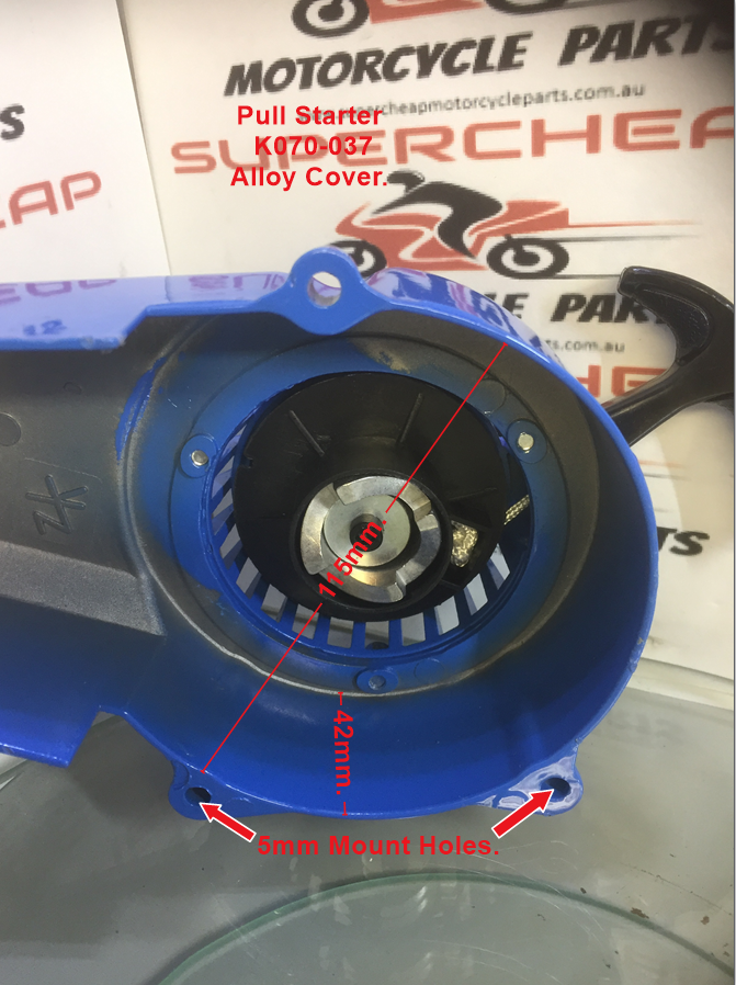 Pull starter, K070-037, Alloy, Pocket Bikes, pit Bikes, Mini ATVs, Mini Choppers image 1