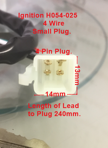 Ignition, H054-025, 4 Wire with small Plug, ATVs, Pit Bikes, Buggies. image 2