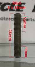 Exhaust/ Manifold Stud 6 x 36mm Long, Universal. image 0