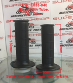 Grips, E033-040, Black with Throttle Tube, Dirt Bikes. image 1