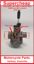 Carburetor, KTM50 Junior and KTM50 SX, 2001 onwards. image 2