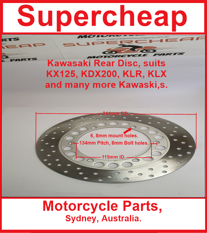 Rear Disc, Kawasaki Suites KX125, KDX200, KX250, KX500, KLX650 and many more. image 0