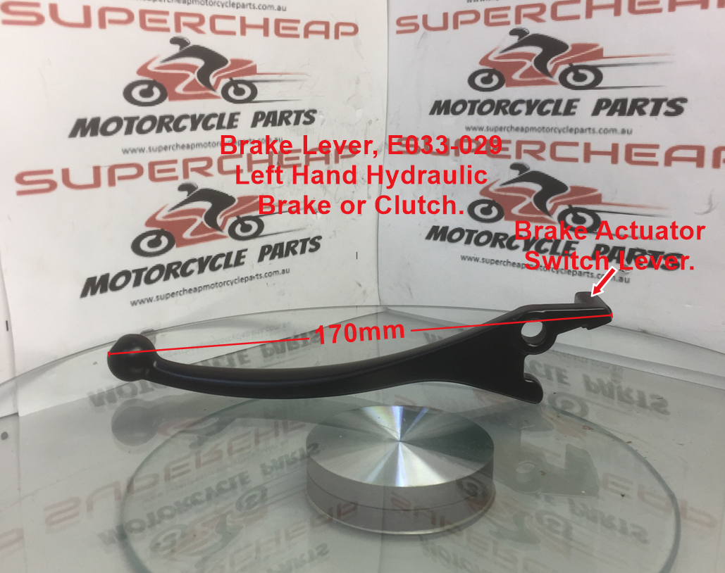 Brake Lever,  E033-029, Hydraulic Left Hand, Scooters, ATVs, Shorty. image 1