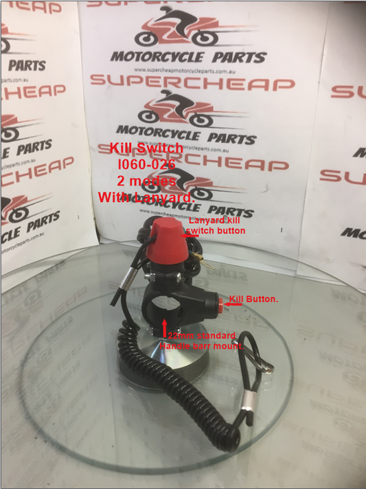 Kill Switch, I060-026, Manual Kill Button and Lanyard Kill Button.