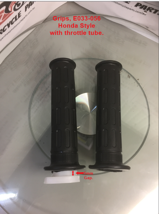 Grips, E033-056, Honda Style, with throttle Tube. Pit Bikes,Dirt Bikes.