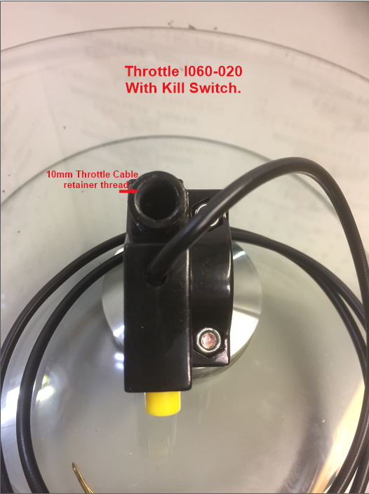 Throttle, I060-020, With Kill Switch, for 22mm Bars, Pit Bikes, ATVs,