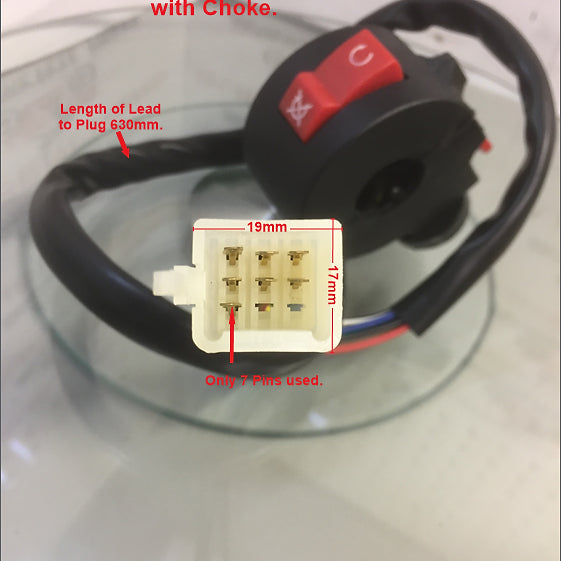 Switchblock, I060-016, L/Hand side for ATVs with choke lever.