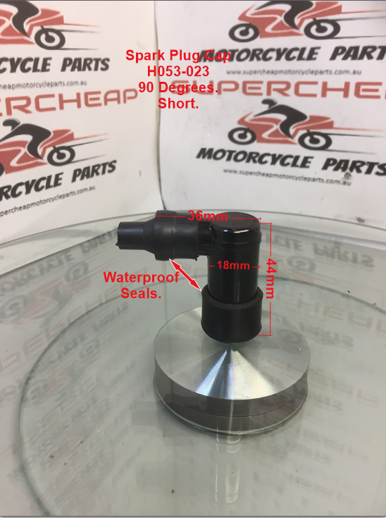 Spark Plug Cap, H053-023, 90 Degrees, Short, Pit Bikes, ATVs, Buggies, Go Karts.