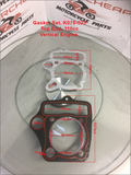 Gasket Set, K078-025, 52.4mm Top End, 110cc vertical engine. Pit Bikes, ATVs.